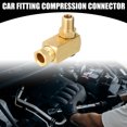 thumbnail image 2 of 1 Pc M8x1 Universal 90 Degree Elbow Swivel Rotating Brass Fitting Compression - Car Fitting Connector Adapter Fit 6mm - Brass Gold Tone, 2 of 7