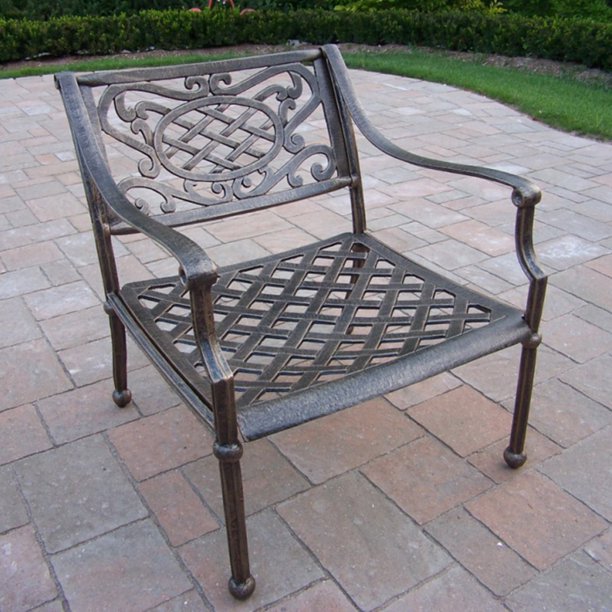 Oakland Living Cast Aluminum Arm Chair Antique Bronze
