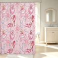thumbnail image 2 of Erosebridal Sparkle Perfume Shower Curtain 72Wx78L,Girly Diamonds Print Bath Curtain,Gold White, 2 of 5