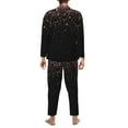 thumbnail image 5 of Kll Rose Gold Glitter1 Sleepwear Mens Flannel Pajamas,Long Cotton Pj Set, 5 of 9