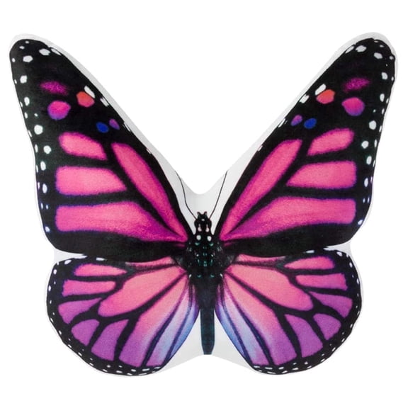 JWH Decorative Throw Pillow Butterfly Accent Pillow Soft Plush Aesthetic Pillow Cushion for Home Decor 13x17inch Pink 1PC