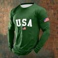 thumbnail image 2 of xfsWaSs 4th Of July Shirts For Men USA Patriotic Shirts Long Sleeve Round Neck T Shirt For Independence Day Celebrations Stylish Tops Trendy Men Tee Tops, 2 of 3