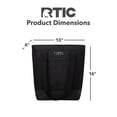 thumbnail image 4 of RTIC Everyday Insulated Slim Tote Bag, 15 Ltr Cooler Bag, Leak-Free Interior, Black, 4 of 8