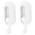 thumbnail image 4 of WHAMVOX 2 Pcs Removable No Punching Sticky Hook Adhesive Hooks Child 9X3.6X2.3CM White, 4 of 8