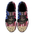 thumbnail image 2 of Chocolate Labrador Dog American flag Shoes Sneakers Black Size 6, 2 of 7