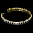thumbnail image 3 of Crucible Jewelry Men's Gold Plated Stainless Steel Cubic Zirconia Tennis Bracelet (5mm) - 8.5", 3 of 5