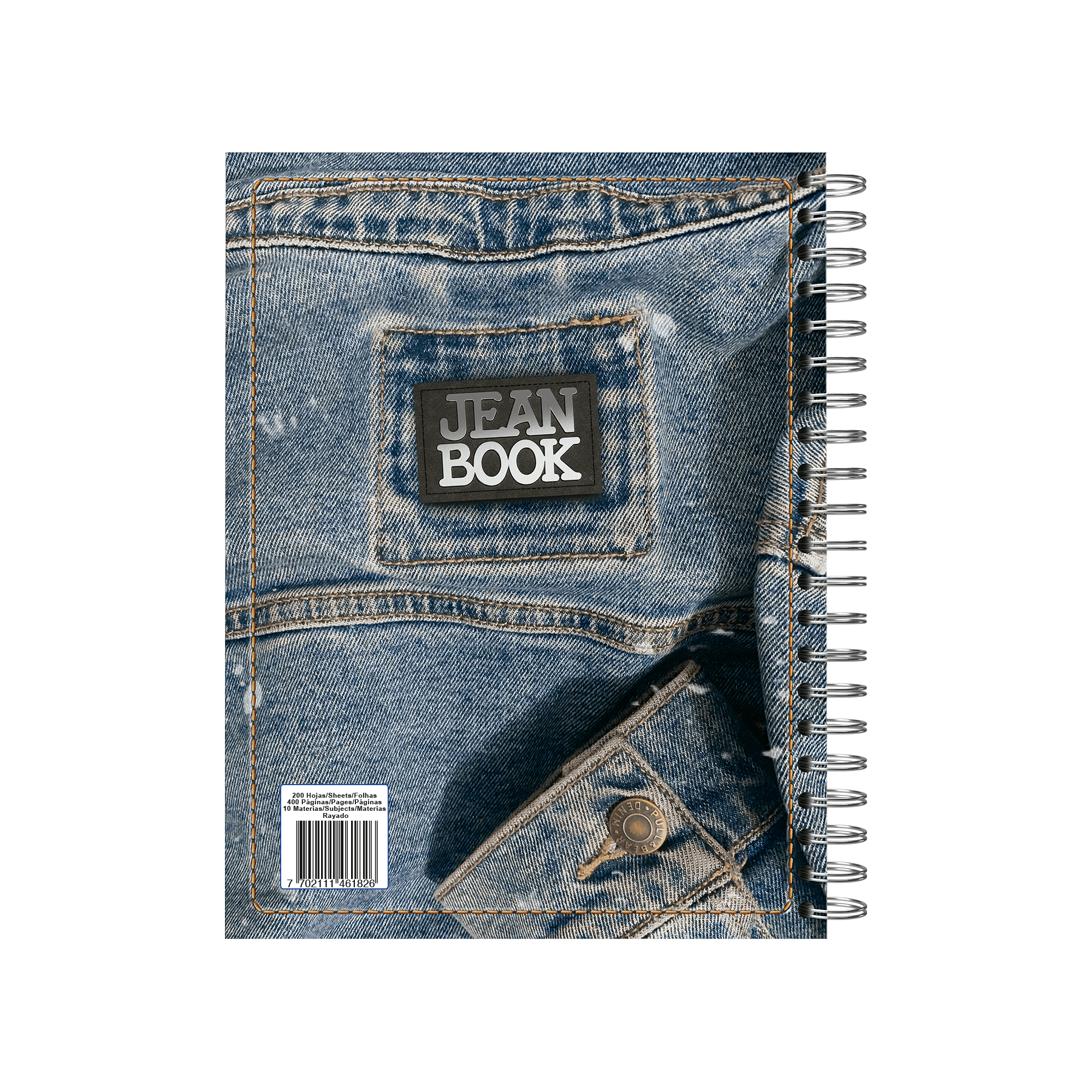 Norma Jean Book Revolution DB Large Wide Rule Spiral Notebook 9" x 11" Multicolor 200 Sheets