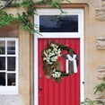 thumbnail image 2 of Relayinert Round Easter Door Wreath with Cross with Burlap Home Front Door Decor Rustic, 2 of 8