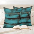 thumbnail image 4 of Pack of 2 Outdoor Pillow Covers 24x24 Inch Waterproof Teal Brown Wood Throw Pillow Covers,Decorative Couch Pillow Shams Protectors Vintage Chic Shabby Plank Patio Garden Pillowcases Cushion Covers, 4 of 8
