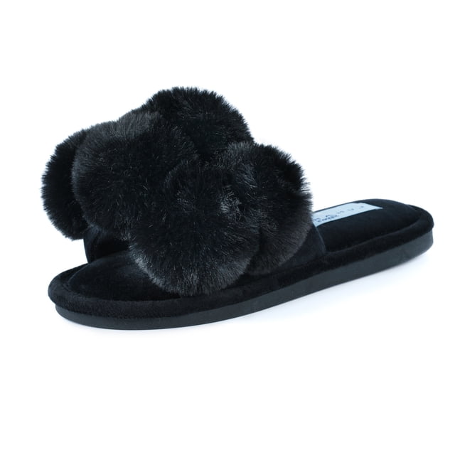 Lunar - Pantuflas Octavia Entrada por Deslice para Mujer (Negro)