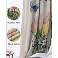 thumbnail image 3 of Spring Flowers Kitchen Curtains Vintage Farmhouse Tulip Botanical Cafe Short Curtains for Bathroom Blackout Window Curtain Grommet Small Window Treatment Drapes for Bedroom Living Room 27.5"x39"x2, 3 of 9