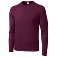 thumbnail image 1 of Gravity Threads Long-Sleeve Moisture-Wick Athletic Shirt - Maroon - 3XL, 1 of 2