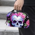 thumbnail image 2 of Skull Travel Organizer Hard Drive Bags Cable Organizer Multi USB Cable Organizer Oxford Cloth Waterproof Electronics Storage Bag 5.9x9.44x3.14 in, 2 of 6