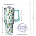 thumbnail image 2 of Green Christmas Tree Pattern Tumbler with Handle and Lid,40oz Double Wall Vacuum Insulated Tumbler,Cups Gift for Women and Men, 2 of 7