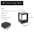 thumbnail image 4 of 2X de Columna Solar LED LáMpara de Pilar con EnergíA Solar Luz de Pared Impermeable para Exteriores para JardíN PaisajíStico de Patio 10CM, 4 of 5