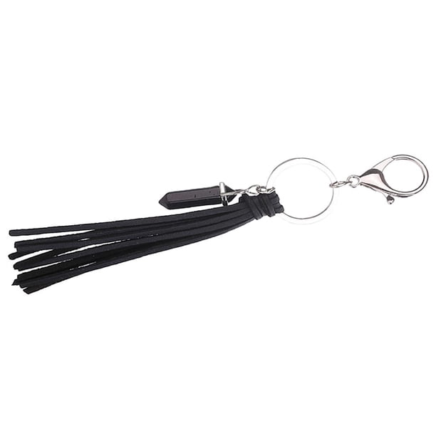 Turquesa Pu Tassels charms Colgante del teléfono Decoración del coche Negro BLESIY Encantos del anillo dominante
