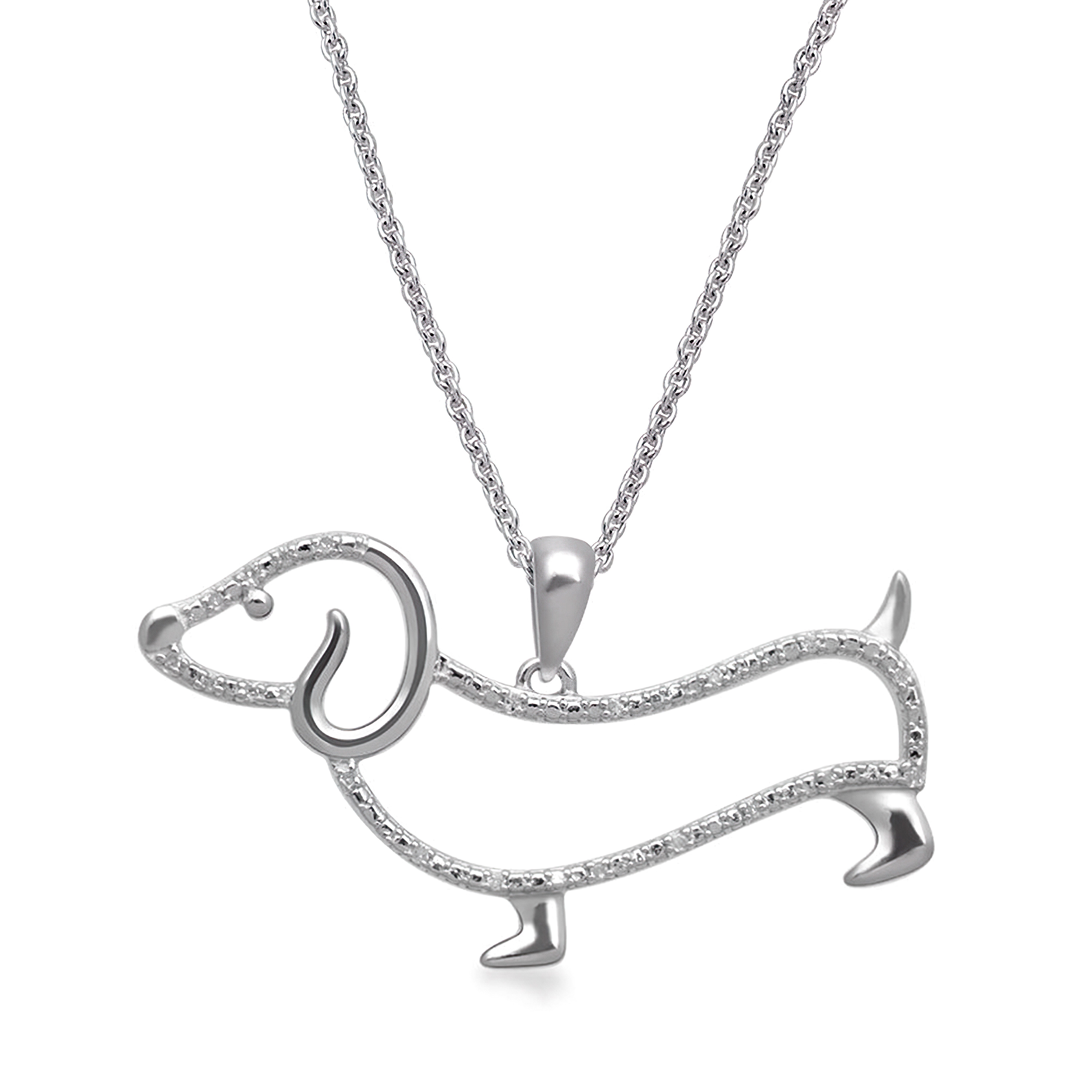 Lucky Dog Bone s925 sterling silver necklace Valentine's Day gift