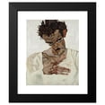 thumbnail image 2 of Egon Schiele 20x24 Black Modern Framed Museum Art Print Titled - Self-Portrait with Lowered Head (1912), 2 of 5