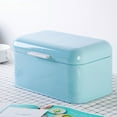 thumbnail image 1 of Retro Vintage White Metal Bread Box with Small Flat Lid – Spacious Kitchen Storage Container for Bread & Kitchen Items, Durable, Easy to Clean, Export-Quality Countertop Organizer by Jiangmen, 1 of 5