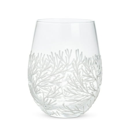 

Set of 12 Coral Branch Stemless Wine Glass