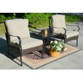 thumbnail image 2 of Direct Wicker 3-Piece Outdoor Patio Conversation Set with Table & Beige Cushions, 2 of 8