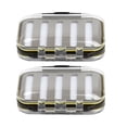 thumbnail image 1 of Shisuyan 2pcs Fly Box Waterproof Slit High Density Double Sided Fly Fishing Tackle Box Transparent Fly Box Type A (Black, 1 of 8