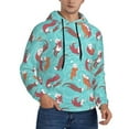 thumbnail image 2 of Daiia Sea Otters Family In Blue Water for Men's Fashion Hoodies & Sweatshirts with Kangaroo Pocket Hooded Sweatshirt Breathable & Moisture Wicking-4X-Large, 2 of 7
