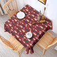 thumbnail image 2 of Red Christmas Tree Pattern Square Tablecloth,Waterproof Square Table Cover,Wipeable Spillproof Washable Table Cover for Home Kitchen Party Decor 42"X42"(107x107cm), 2 of 6