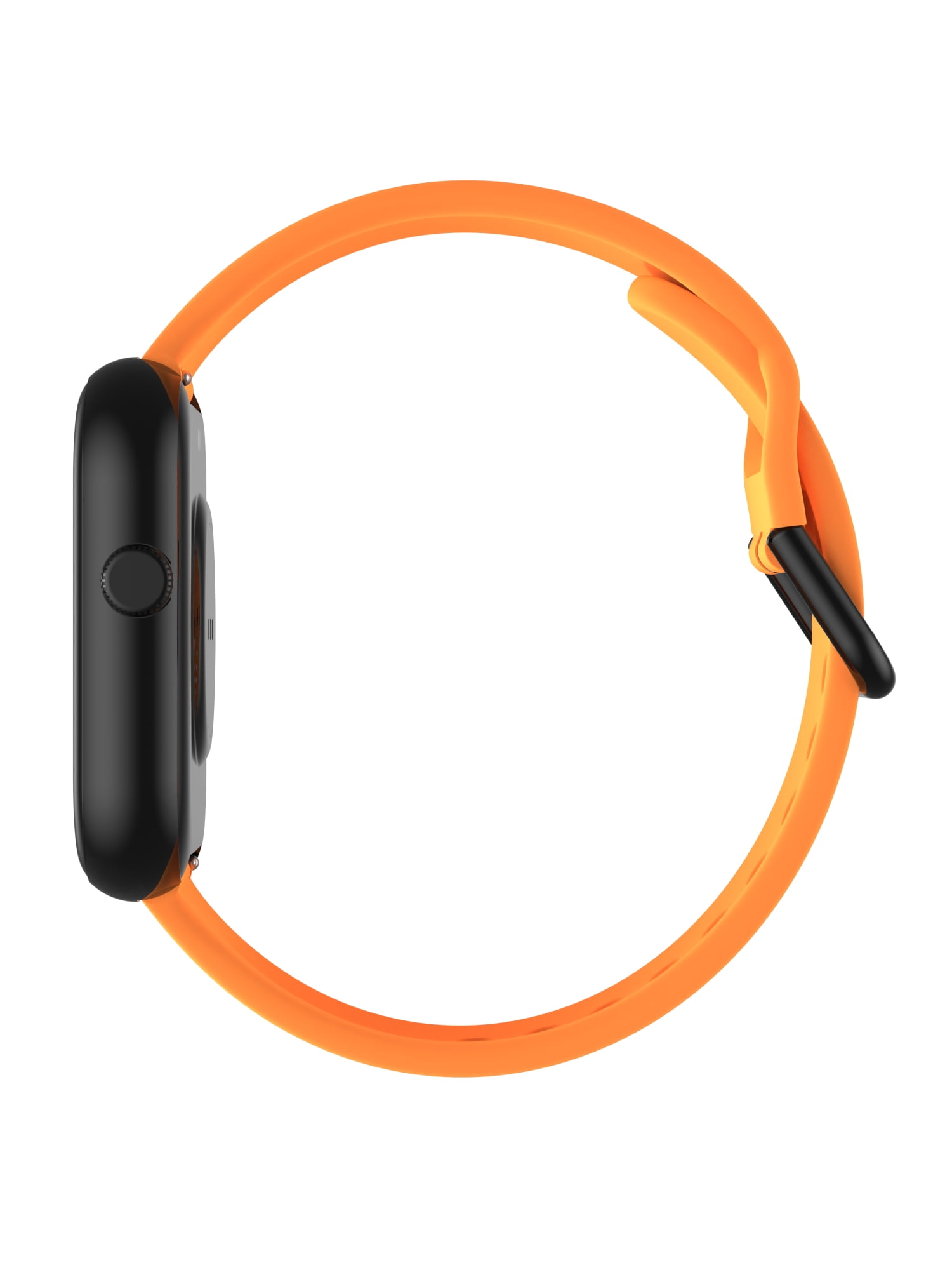 iTech Fusion 4 Unisex Adult Rectangular Smart Watch, Orange, Silicone Strap