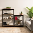thumbnail image 2 of IRIS Wood and Metal Shelf 24.6" Wide, Brown/Black, 2 of 8