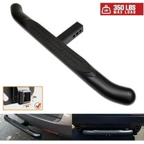 Black 36" Towing Hitch Trailer Tow Hitch Step Bar 3" Round Curved Rear Bumper Guard for 2" Receiver SUV Pickup Truck