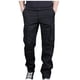 thumbnail image 2 of Pantalones largos para hombre con cierre de velcro, cintura elástica, cordones, múltiples bolsillos, tirantes en las piernas, pantalones deportivos de licra., 2 of 7