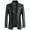 Black, variant on Men Leather Jackets Men's Solid Color Leather Suit Fashionable No Iron Plus Leather Suit Black L