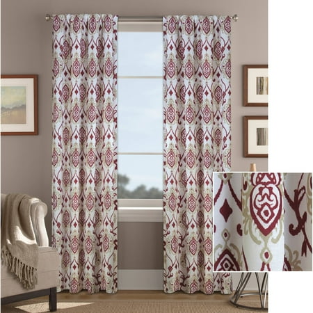 - Better Homes and Gardens Damask Scroll Curtain Panel