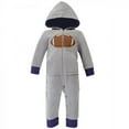 thumbnail image 2 of Hudson Baby Infant Boy Fleece Jumpsuits, Coveralls, and Playsuits 2pk, Football, 0-3 Months, 2 of 3