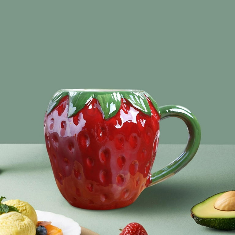 Fruit Shape Coffee Mug Ceramic Mug Hot or Cold Drinks Creative Tea Water  Cups Reusable Morning Cup for Wedding Daily Using Housewarming Home  Strawberry - Walmart.com