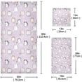 thumbnail image 2 of Coolnut 3 PCS Towel Purple Cat Cotton Bath Towel Set (1 Bath Towel, 1 Hand Towel, 1 Washcloth) for Bathroom, Super Soft and Quick Dry Towels, 2 of 6