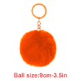 thumbnail image 4 of Fuzzy Ball Keychain Supple Comfortable Lovely Key Rings Adorable Practical Key Chains Women for Children Adults Elderly Students Orange 9cm, 4 of 6