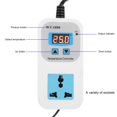 thumbnail image 4 of Controlador De Temperatura Electrónico ABS Shell Control Rango NTC10K Sonda Para Incubación, Chasis De Equipos, Protección De Aire Acondicionado, 4 of 7