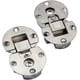 thumbnail image 1 of Paquete de 2 bisagras plegables ocultas ajustables de 90 grados para muebles bisagras semicirculares bisagras de mesa de madera bisagras redondas plateadas Kuyhfg Sin marca, 1 of 5