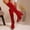Red, variant on YTCAMLO Womens Knee High Boots Vintage Pointed Toe Block Heeled Disco Long Boots Comfortable Fall Winter Dress Gogo Boot