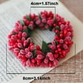 thumbnail image 7 of Set of 2 3-inch Beaded Berry Wreath Candlering Candle Napkin Ring Red, 7 of 7