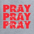 thumbnail image 6 of Wild Bobby Pray On It Pray Over It Pray Through It Inspirational/Christian Women Standard V-Neck Tee, Heather Grey, X-Large, 6 of 6