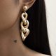 thumbnail image 2 of Pendientes de eslabones YUANXCMXG colgantes de cadena de eslabones cubanos Oro A, 2 of 5