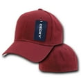 thumbnail image 2 of Decky 402 6 Panel High Profile Structured Acrylic/Polyester Fitted Hat-Maroon-6 3/4, 2 of 2