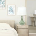 thumbnail image 5 of Elegant Designs 26.25" Polished Contemporary Ceramic Tear Drop Shaped Table Lamp with White Fabric Tapered Drum Shade for Study, Nursery, Dining Room, Bedroom, Living Room, Guest Room, Sage Green, 5 of 5