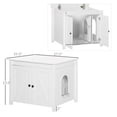 thumbnail image 3 of PawHut Cat Litter Box Enclosure with Openable Top, Cat Washroom Storage Side Table with Double Doors, Zinc Alloy Handles, for Indoor Use, White, 3 of 10