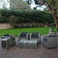 thumbnail image 2 of Noble House Puerta 8 Piece Outdoor Wicker Chair and Blended Wood Table Set, 2 of 8