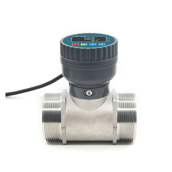 RS485 Electronic Digital Display Flowmeter, Stainless Steel Smart LCD Electronic Flow Meter, Water Flow Sensor