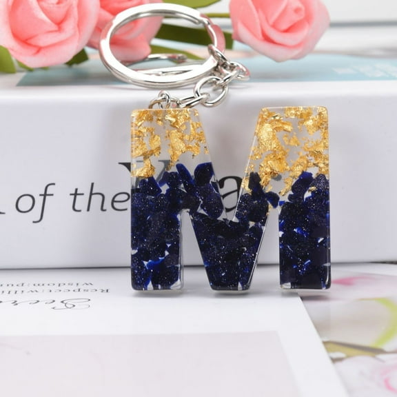 Zmeidao Initial Letter Keychains, Black Sparkling Key Chain, 26 English Letter Crystal Key Chain, Backpack Accessories Car Pendant
